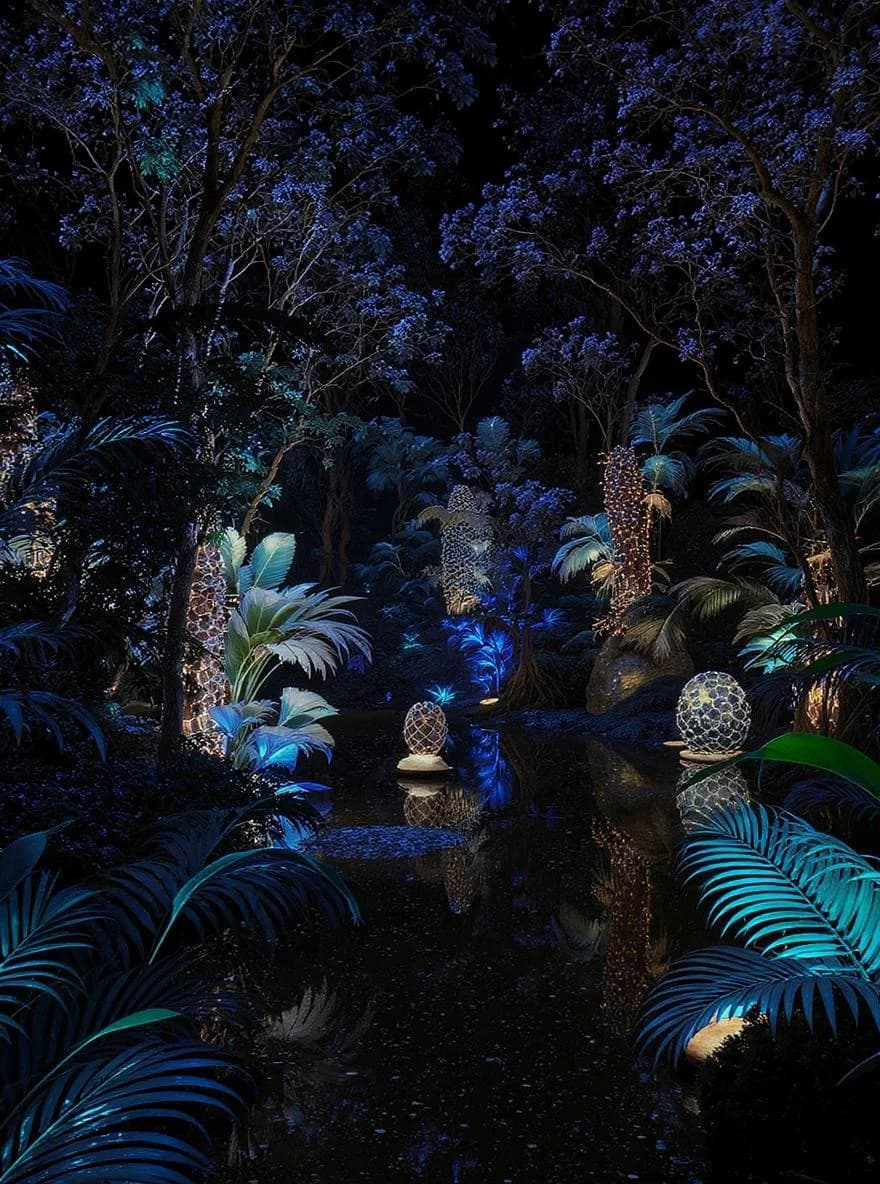 Beispiel für die Stilfamilie Natur & Landschaft: Biolumineszenz