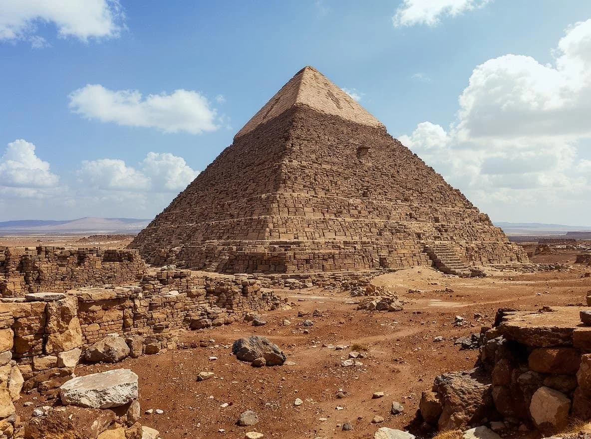 KI-generiertes Beispiel für Aztekische Pyramide: Generiere eine majestätische Azteken-Pyramide im Dschungel mit mystischen Hieroglyphen.